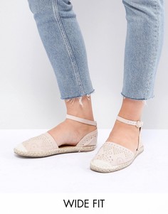 Эспадрильи для широкой стопы с заклепками Truffle Collection-Бежевый