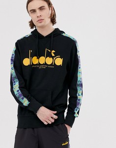 Худи черного цвета с отделкой лентой Diadora 5 palle-Черный