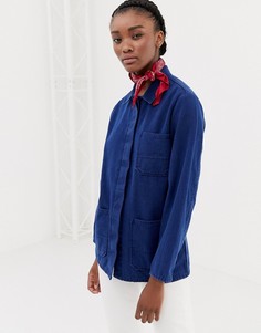 Синяя выбеленная джинсовая куртка ASOS DESIGN-Синий