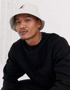 Светло-бежевая хлопковая панама с вышитым туканом ASOS DESIGN-Светло-бежевый