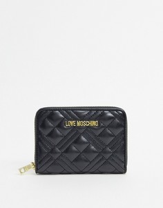 Стеганый кошелек Love Moschino-Черный