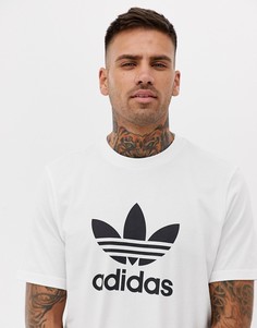 Белая футболка с логотипом-трилистником adidas Originals adicolor CW0710-Белый