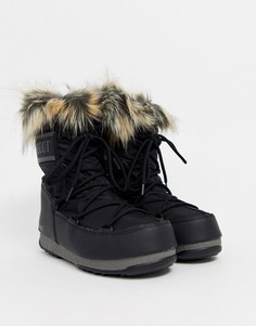Черные зимние ботинки с искусственным мехом Moon Boot - Monaco-Черный
