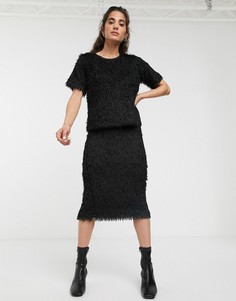 Юбка-карандаш с кисточками In Wear-Черный