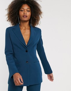 Сине-зеленый блейзер ASOS DESIGN