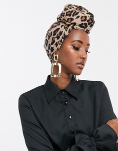 Платок с леопардовым принтом ASOS DESIGN-Мульти