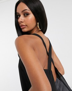 Топ на бретелях с открытой спиной ASOS DESIGN-Черный