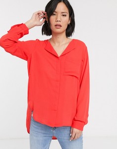 Рубашка с длинными рукавами Selected-Красный