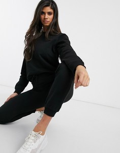 Свитшот и джоггеры с завязкой из органического хлопка ASOS DESIGN-Черный