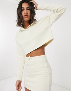 Светло-бежевый топ регби от комплекта Bershka-Кремовый