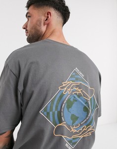 Серая окрашенная футболка New Look-Серый