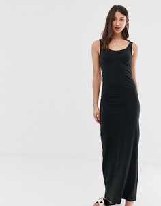 Черное трикотажное платье макси Vero Moda Tall-Черный