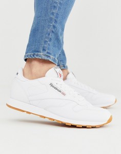 Белые кожаные кроссовки Reebok Classic 49799-Белый