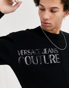 Черный джемпер с отделкой Versace Jeans