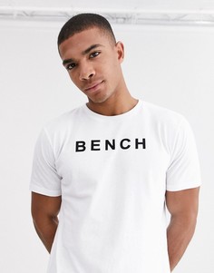 Белая oversize-футболка с принтом Bench-Белый