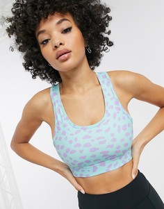 Бюстгальтер-борцовка в горошек пастельного оттенка ASOS 4505-Мульти