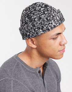 Черно-белая шапка-бини ASOS DESIGN-Мульти