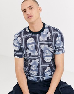 Футболка с принтом ASOS DESIGN-Синий