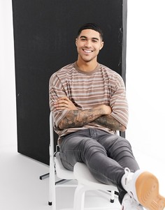 Oversize-футболка в полоску из органического хлопка ASOS DESIGN-Мульти