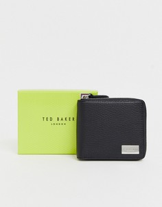 Черный кожаный бумажник на молнии Ted Baker Baits