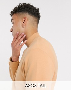 Бежевый свитшот с высоким воротником ASOS DESIGN Tall