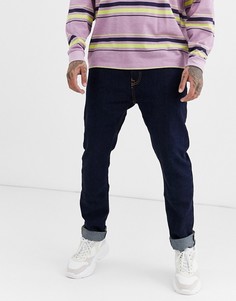 Темно-синие джинсы скинни Bershka-Синий