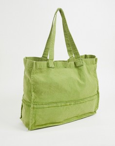 Большая зеленая сумка-тоут ASOS WHITE-Зеленый