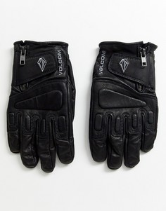 Черные кожаные перчатки Volcom Crail-Черный
