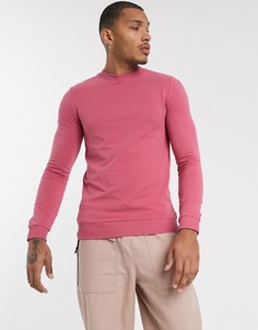 Розовый обтягивающий свитшот ASOS DESIGN