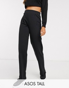 Джоггеры прямого кроя из органического хлопка ASOS DESIGN Tall-Черный