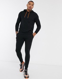 Спортивный костюм с худи черного цвета ASOS DESIGN-Черный