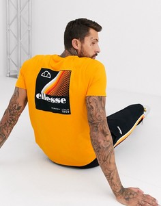 Оранжевая футболка с принтом на спине ellesse Linninio-Оранжевый