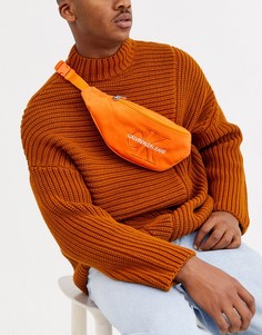 Оранжевая сумка-кошелек на пояс с монограммой Calvin Klein Jeans-Оранжевый