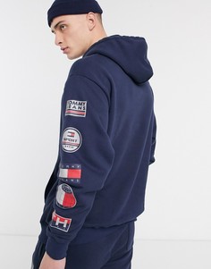Худи темно-синего цвета Tommy Jeans-Темно-синий