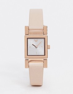 Часы с розовым кожаным ремешком Emporio Armani AR11279 Valentina-Розовый