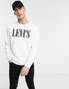 Белый свободный свитшот с круглым вырезом и логотипом в стиле 90-х Levis Levis®