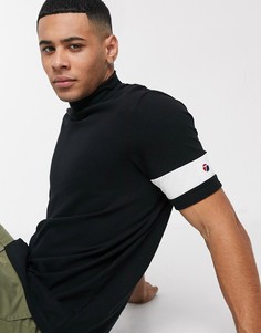 Черная водолазка с белыми вставками Topman-Черный
