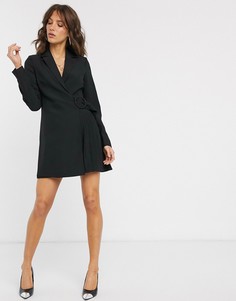 Платье-пиджак мини с запахом Fashion Union-Черный