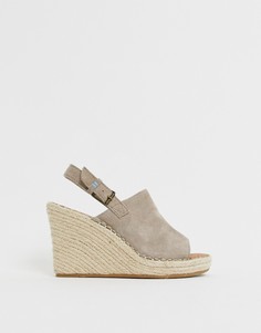 Эспадрильи на танкетке Toms Monica-Бежевый