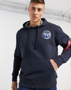 Худи с луной Alpha Industries-Синий