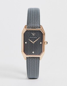 Часы 35 мм с кожаным ремешком Emporio Armani AR11249 Gioia-Черный