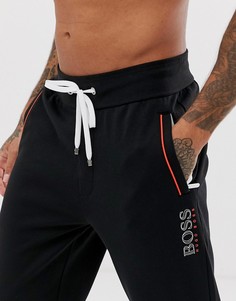 Черные джоггеры с манжетами и логотипом BOSS bodywear-Черный