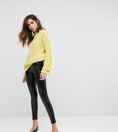 Блестящие леггинсы с эффектом металлик Miss Selfridge-Черный