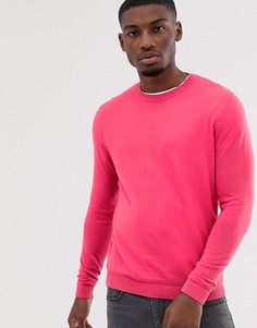 Розовый хлопковый джемпер ASOS DESIGN