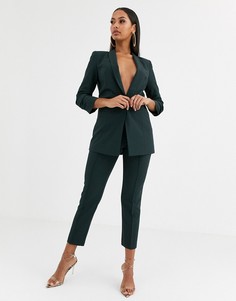 Комбинируемые строгие брюки-сигареты ASOS DESIGN-Зеленый