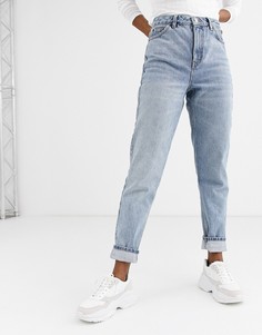 Выбеленные джинсы в винтажном стиле Topshop-Синий