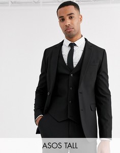 Черный облегающий пиджак ASOS DESIGN Tall