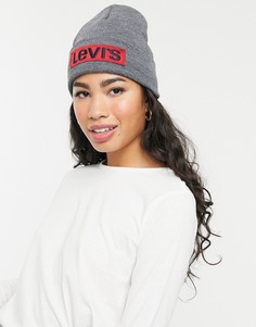 Шапка-бини с логотипом Levis-Серый Levis®