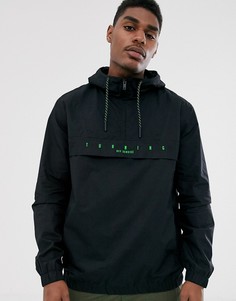Черная ветровка с молнией Bershka-Черный