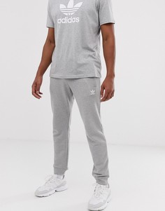 Серые облегающие джоггеры с вышитым логотипом adidas Originals-Серый